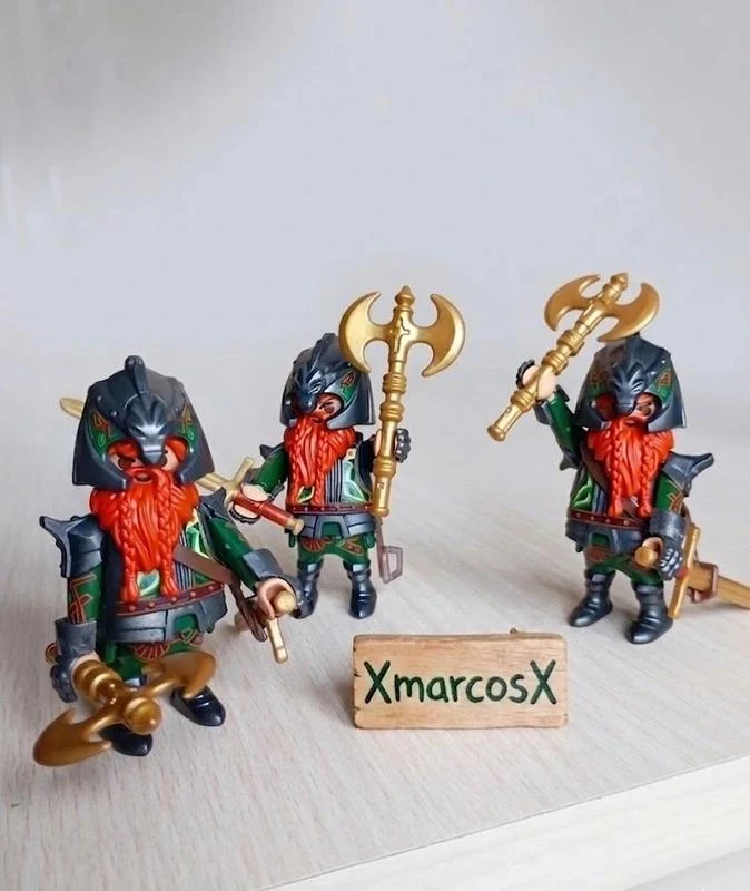 Lote 3 Guerreros Enanos - Playmobil Fantasy